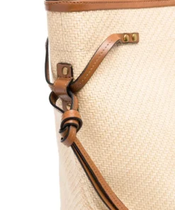 Isabel Marant Bags 'Wydra' Oversized Embossed Logo Woven Bag