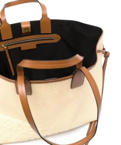 Isabel Marant Bags 'Wydra' Oversized Embossed Logo Woven Bag