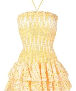 Charo Ruiz Yellow 'Megan' Short Dress Clothing