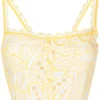 Charo Ruiz Yellow 'Tessa' Crop Top Clothing