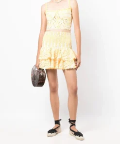 Charo Ruiz Yellow 'Tessa' Crop Top Clothing