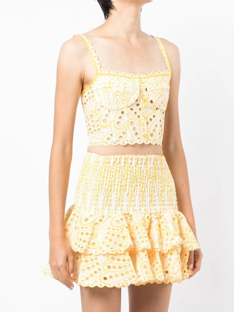 Charo Ruiz Yellow 'Tessa' Crop Top Clothing 5 Charo Ruiz Yellow 'Tessa' Crop Top Clothing