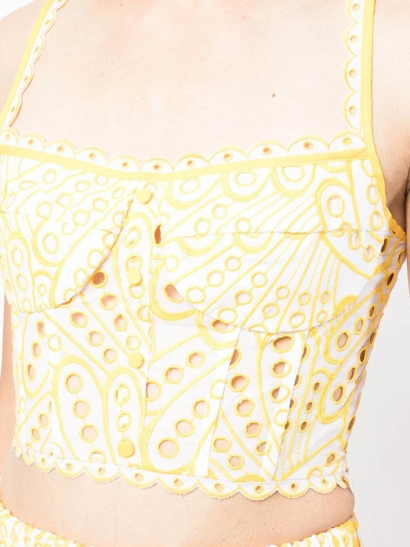 Charo Ruiz Yellow 'Tessa' Crop Top Clothing 7 Charo Ruiz Yellow 'Tessa' Crop Top Clothing