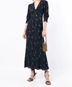 Rixo London 'Zadie' Glitter Star Midi Dress