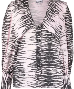 Ganni 'Zebra Stripe Shirt'