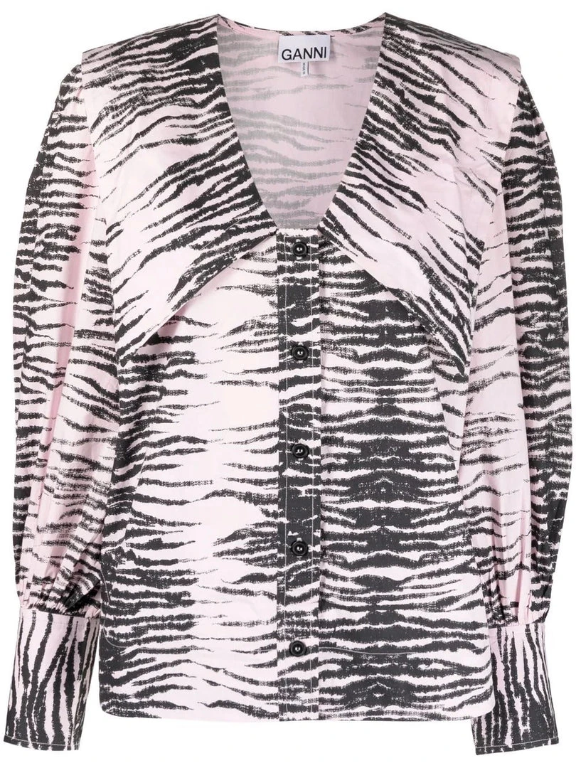 Ganni 'Zebra Stripe Shirt' 3 Ganni 'Zebra Stripe Shirt'