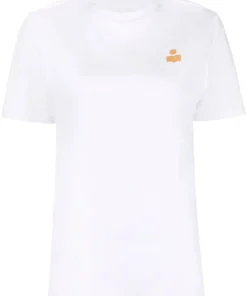 Isabel Marant Etoile Clothing ‘Zewel’ Ochre Logo T-Shirt 36 Isabel Marant Etoile Clothing ‘Zewel’ Ochre Logo T-Shirt