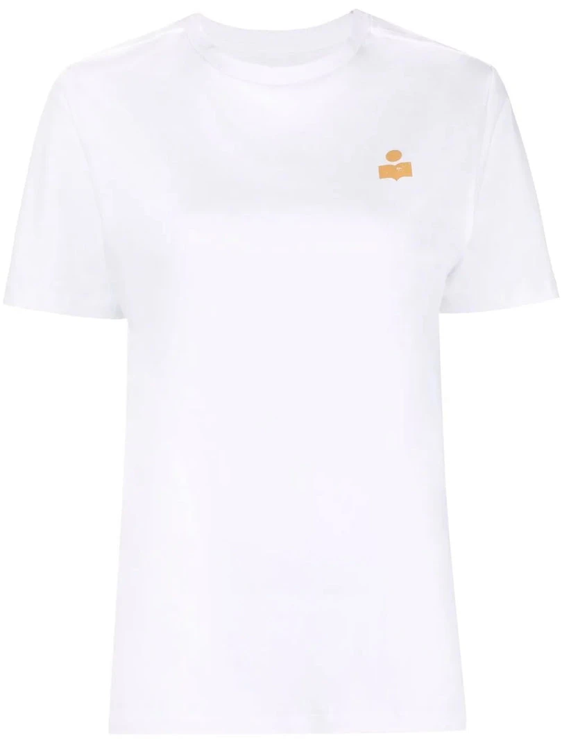 Isabel Marant Etoile Clothing ‘Zewel’ Ochre Logo T-Shirt 13 Isabel Marant Etoile Clothing ‘Zewel’ Ochre Logo T-Shirt