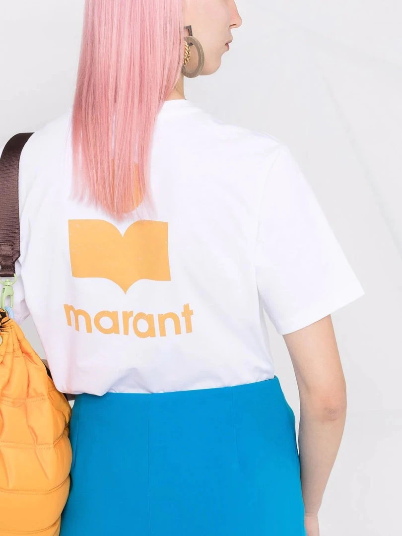 Isabel Marant Etoile Clothing ‘Zewel’ Ochre Logo T-Shirt 14 Isabel Marant Etoile Clothing ‘Zewel’ Ochre Logo T-Shirt