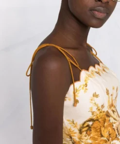 Zimmermann 'Aliane' Floral Scallop Top